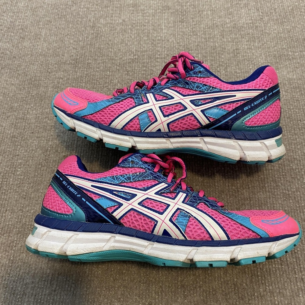 ASICS Gel-Excite 2 Running Shoes Womens Size 7.5 Pink Cushioned Sneakers T473Q